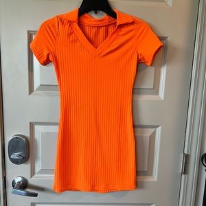 Orange Bodycon Dress